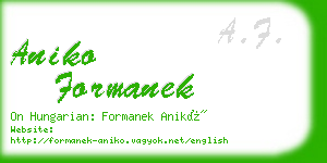 aniko formanek business card